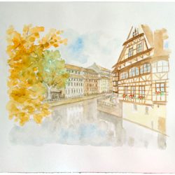 Dessin - Strasbourg, la petite France